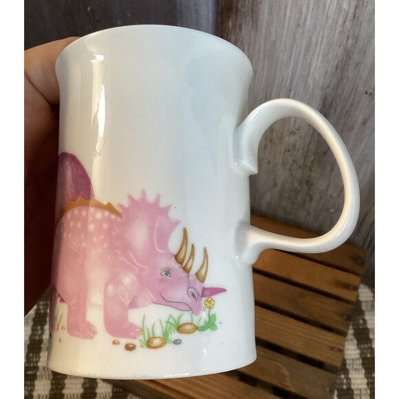 Dunoon Cherry Denman Dinosaurs Mug Triceratops & T Rex Fine Bone China Coffee - Picture 4 of 10